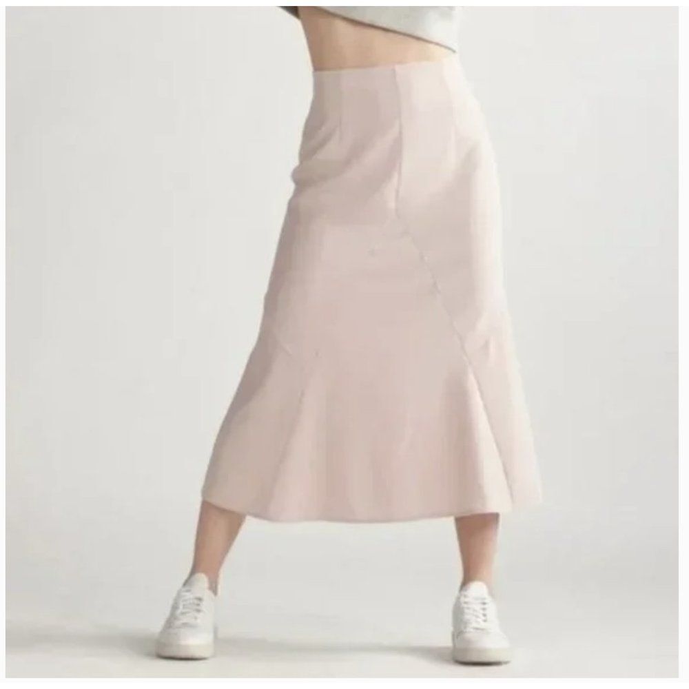 Thakoon Slip Skirt Womens 2 Pink High Waisted Midi Blush NEW